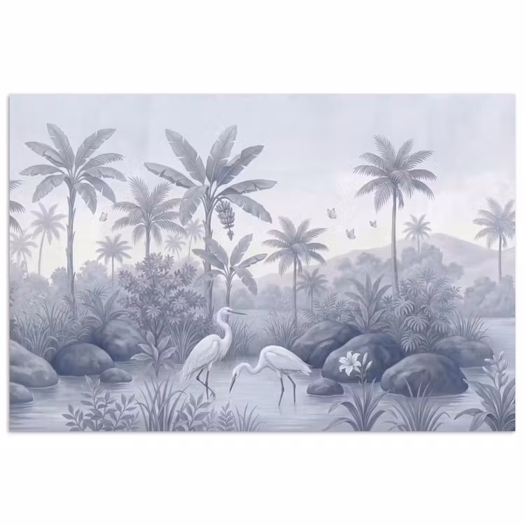 Vogel - Water - Tropisch - Natuur - Blauw poster papier klein -3d