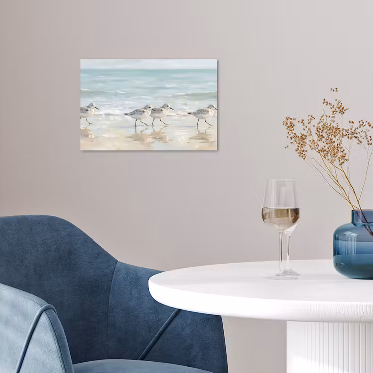 Vogels - Strand - Zee poster papier klein -sfeer3