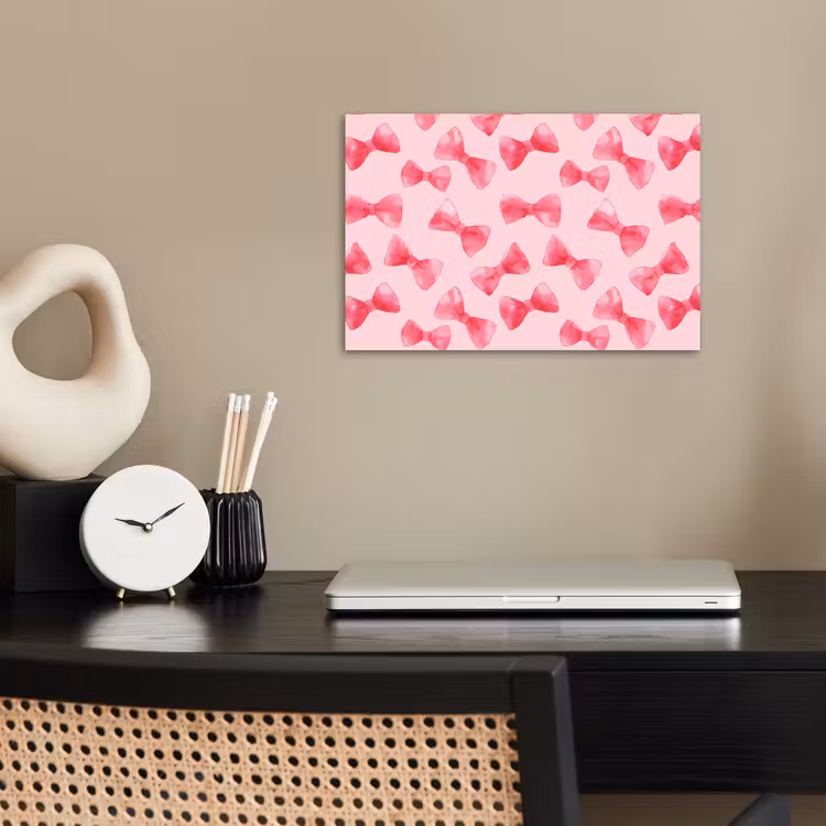 Strikken - Aquarel - Roze poster papier klein 62 -sfeer1
