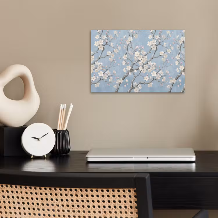 Takken - Kersenbloesem - Blauw poster papier klein -sfeer1