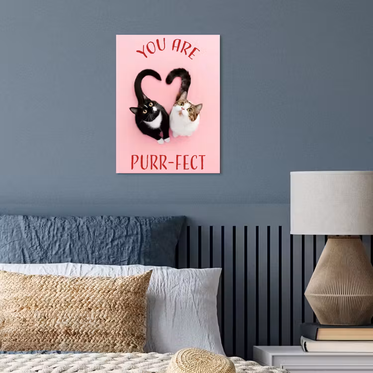 Kat - Hart - Tekst - Valentijn poster papier klein -sfeer2