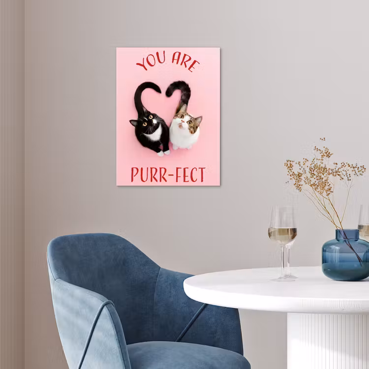 Kat - Hart - Tekst - Valentijn poster papier klein -sfeer3