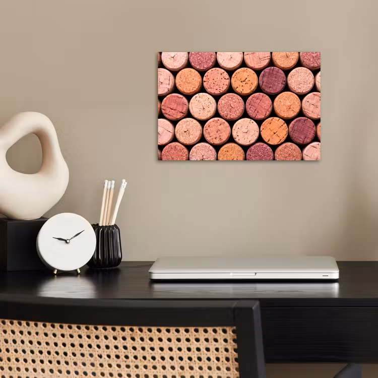 Kurk - Patroon - Abstract - Modern - Rood poster papier klein -sfeer1