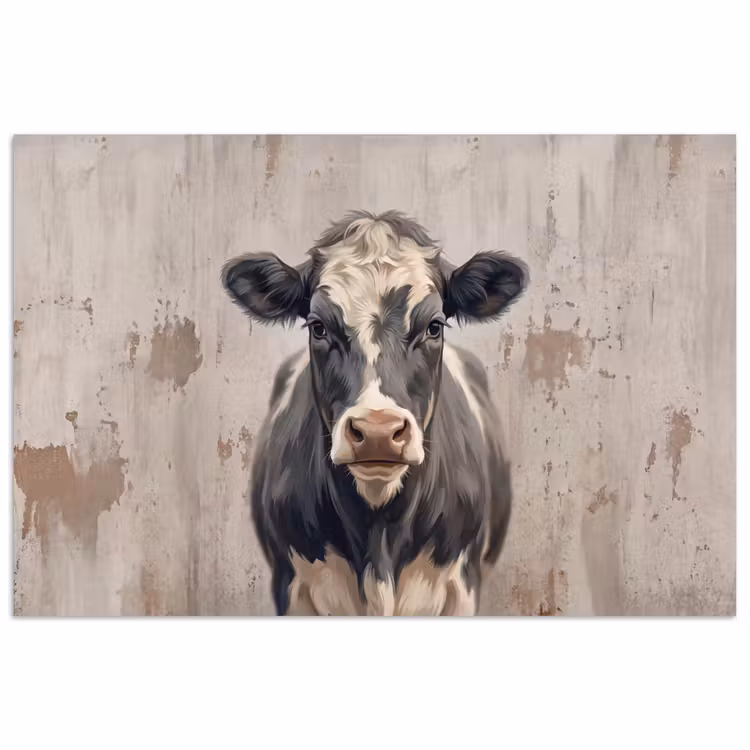 Koe - Portret - Dieren - Modern poster papier klein -3d
