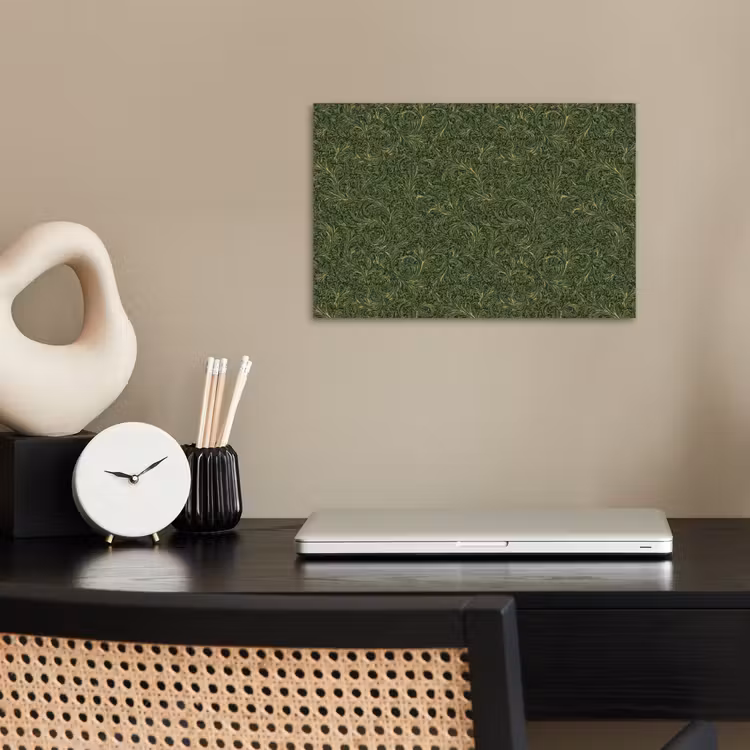 Donker - Groen - Krullend - Botanisch poster papier klein 62 -sfeer1