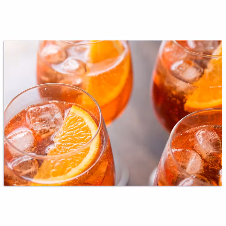 Drank - Sinaasappel - IJs - Zomer - Oranje poster papier klein -3d