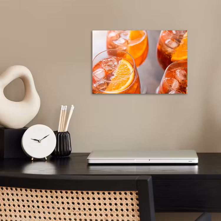 Drank - Sinaasappel - IJs - Zomer - Oranje poster papier klein -sfeer1