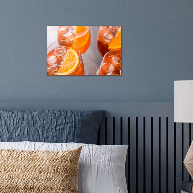 Drank - Sinaasappel - IJs - Zomer - Oranje poster papier klein -sfeer2