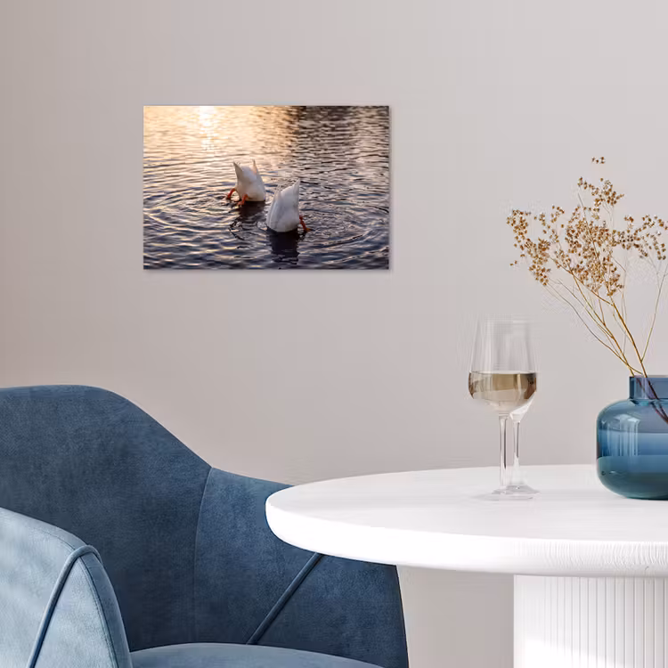 Eenden - Water - Natuur poster papier klein -sfeer3