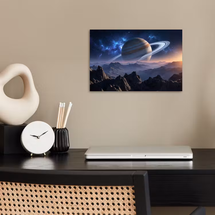 Fantasy - Kosmos - Landschap poster papier klein -sfeer1