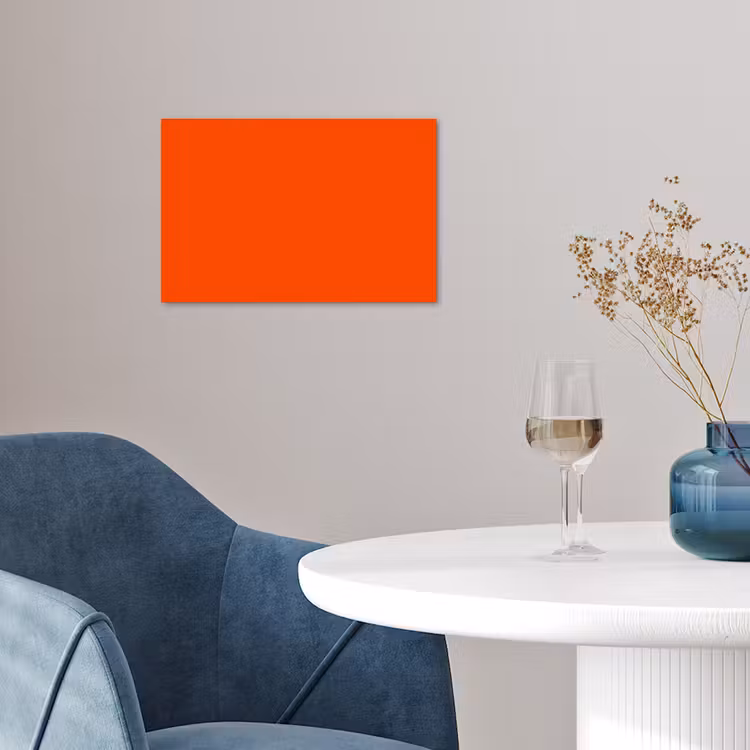 Fiery - Tangerine - Oranje poster papier klein 62 -sfeer3
