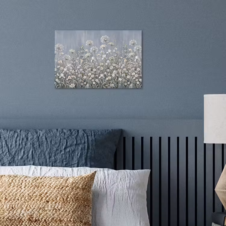 Bloemen - Botanisch - Blauw poster papier klein -sfeer2