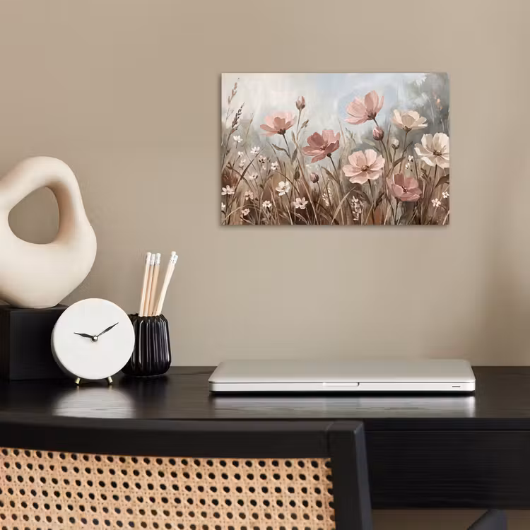 Bloemen - Botanisch - Schilderij - Pastel - Rustiek poster papier klein -sfeer1