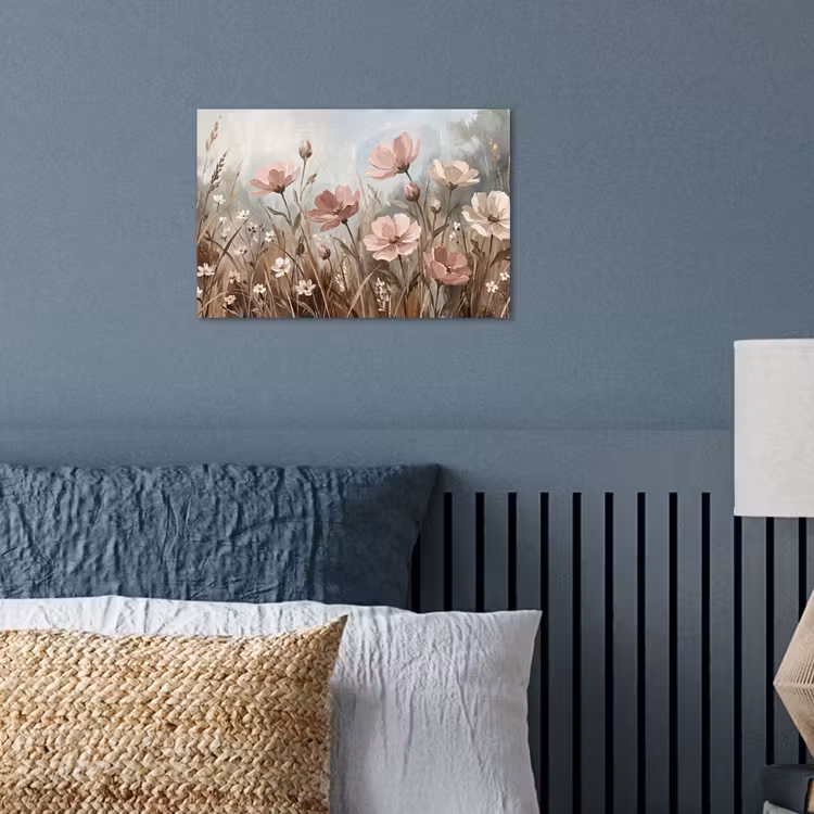 Bloemen - Botanisch - Schilderij - Pastel - Rustiek poster papier klein -sfeer2