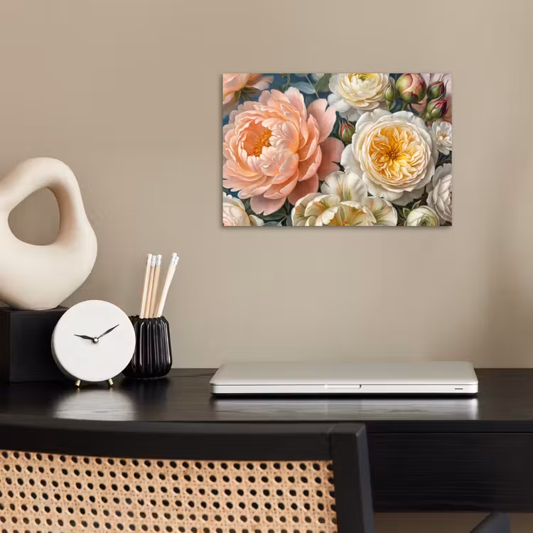 Bloemen - Boeket - Natuur - Klassiek - Kleurrijk poster papier klein -sfeer1