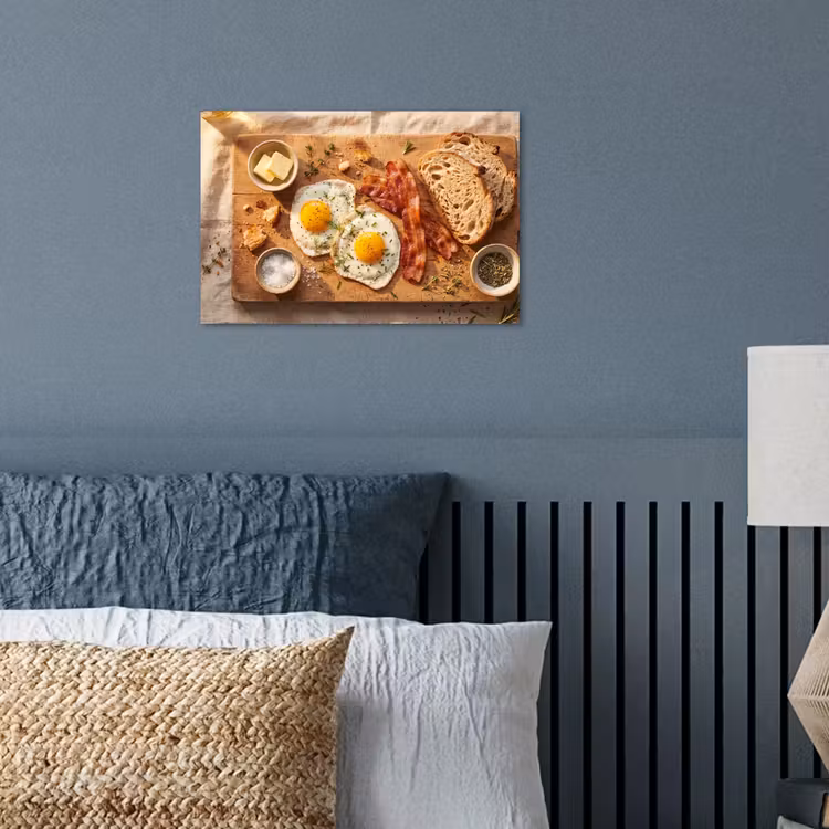 Eten - Ontbijt - Hout - Rustiek - Geel poster papier klein -sfeer2