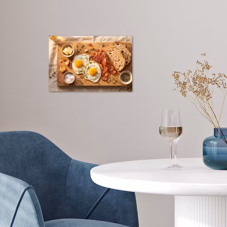 Eten - Ontbijt - Hout - Rustiek - Geel poster papier klein -sfeer3