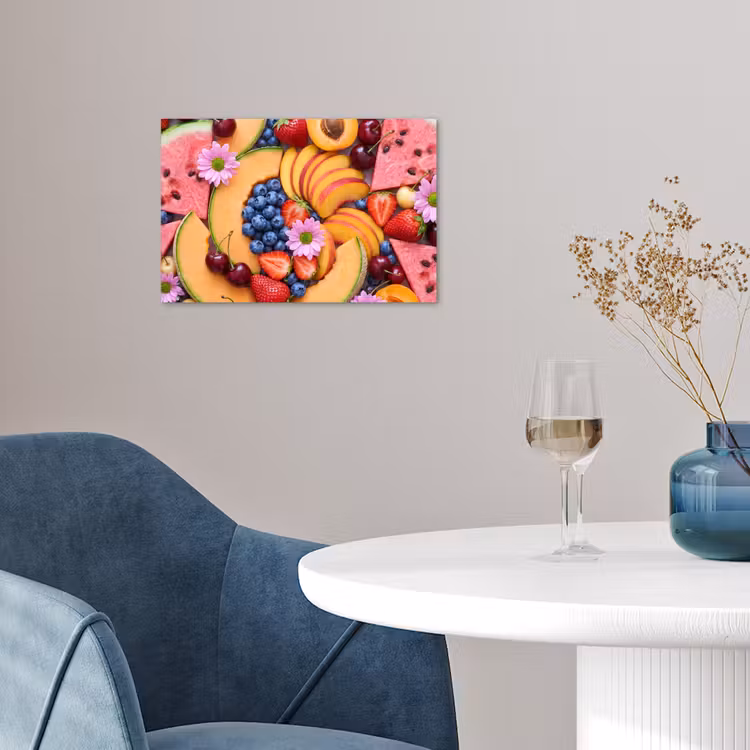 Eten - Fruit - Zomer - Kleurrijk poster papier klein -sfeer3