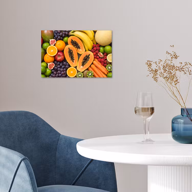 Eten - Fruit - Groenten - Vers - Kleurrijk poster papier klein -sfeer3
