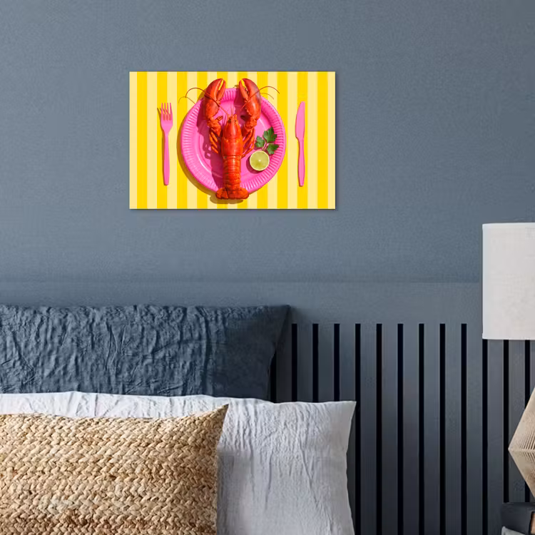 Eten - Roze - Geel - Modern - Culinaire poster papier klein -sfeer2