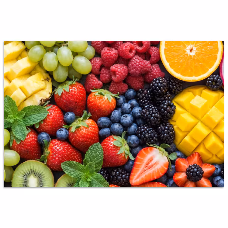 Fruit - Vers - Kleurrijk - Eten poster papier klein -3d