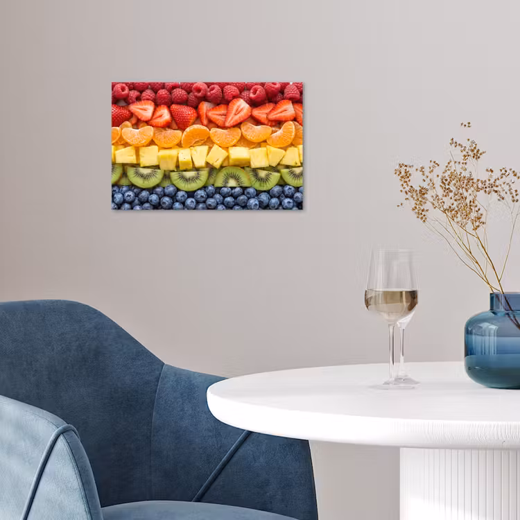 Fruit - Regenboog - Gezond - Kleurrijk poster papier klein -sfeer3