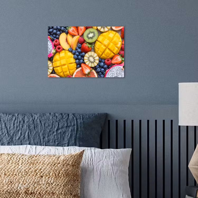 Fruit - Versneden - Kleurrijk - Eten - Gezond poster papier klein -sfeer2