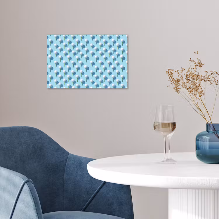 Golf - Ballen - Blauw poster papier klein 62 -sfeer3