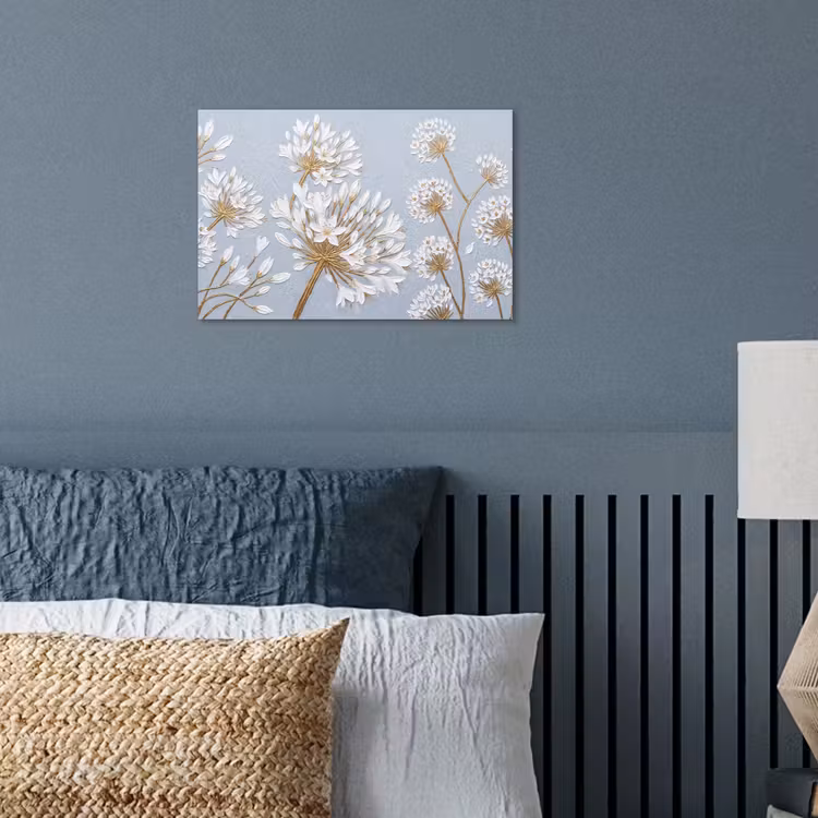 Illustratie - Bloemen - Blauw poster papier klein -sfeer2