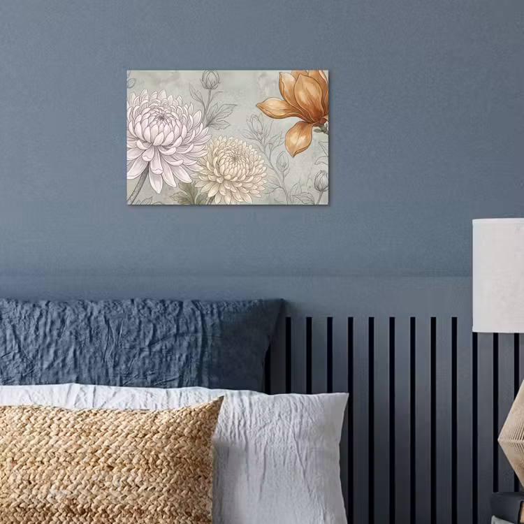 Illustratie - Bloemen - Groen poster papier klein -sfeer2