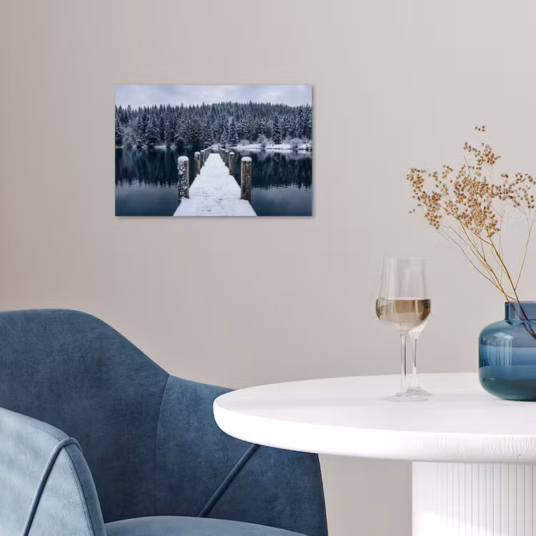 Steiger - Meer - Sneeuw - Bergen - Rustgevend poster papier klein -sfeer3