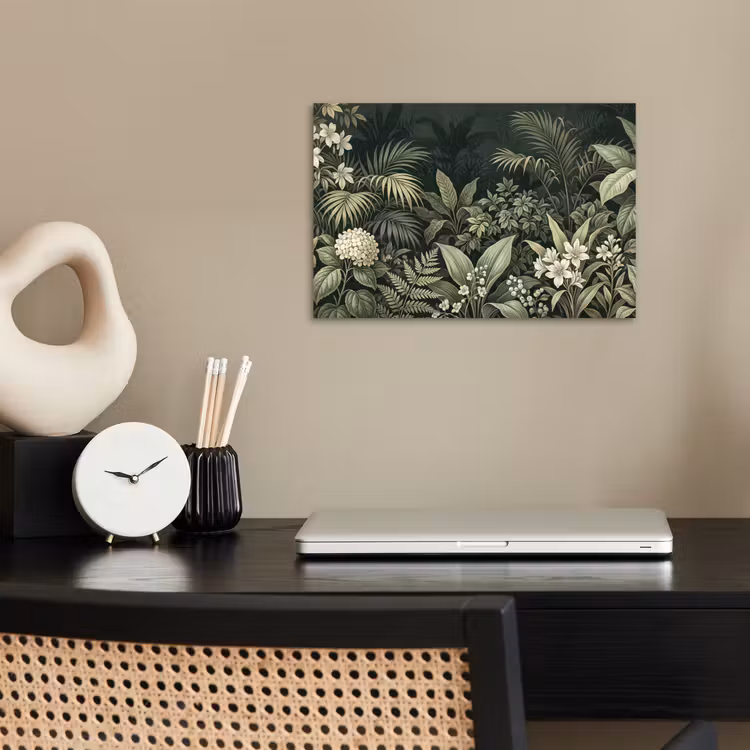 Jungle - Bladeren - Botanisch - Groen poster papier klein -sfeer1