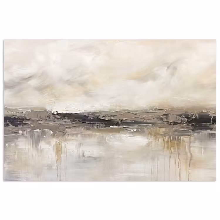 Landschap - Horizon - Natuur - Abstract - Neutraal poster papier klein -3d