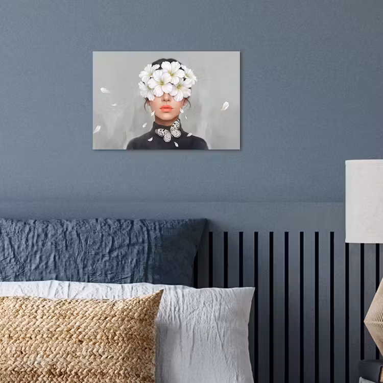 Lelies - Portret - Wit poster papier klein -sfeer2