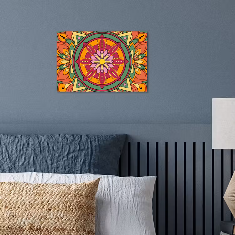 Mandala - Bloemen - Abstract - Kleurrijk poster papier klein -sfeer2