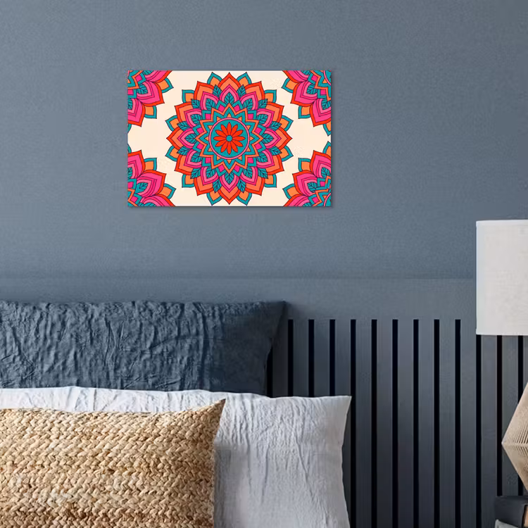 Mandala - Patroon - Abstract - Kleurrijk - Modern poster papier klein -sfeer2