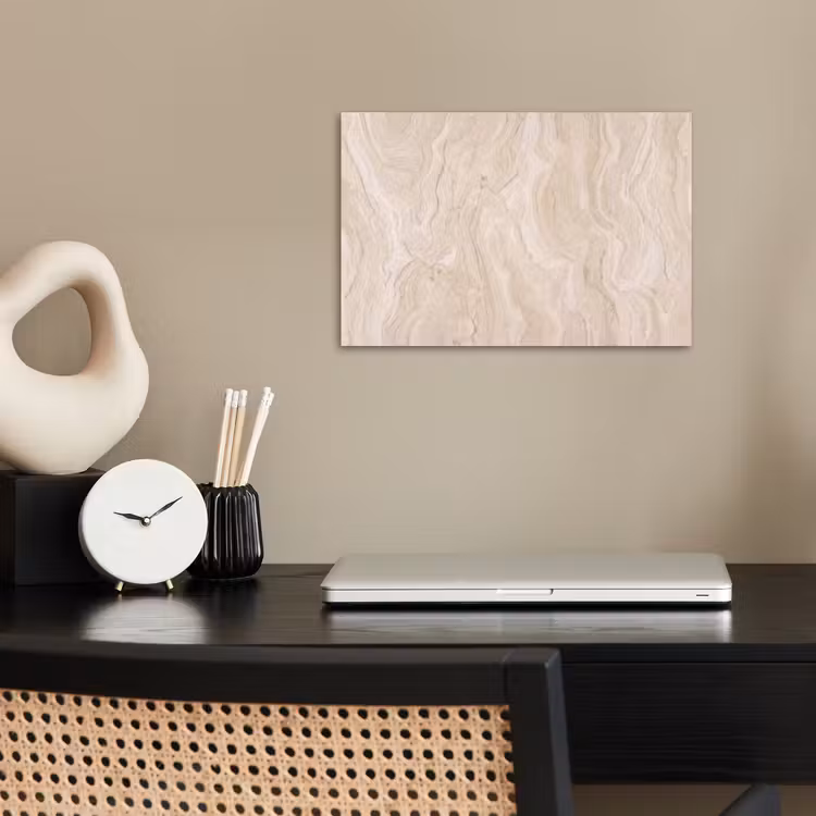Marmer - Patroon - Beige - Steen - Abstract poster papier klein -sfeer1