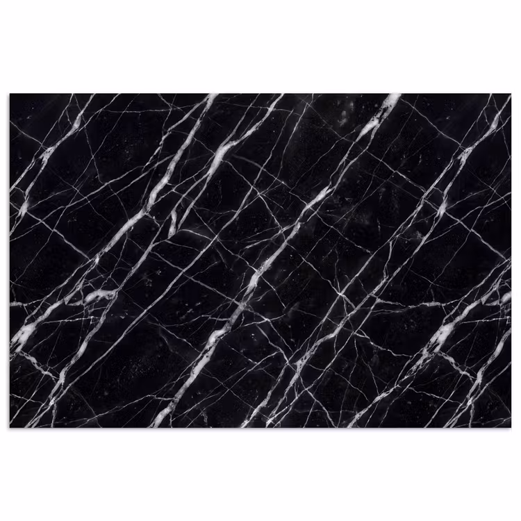 Marmer - Aders - Abstract - Zwart poster papier klein -3d