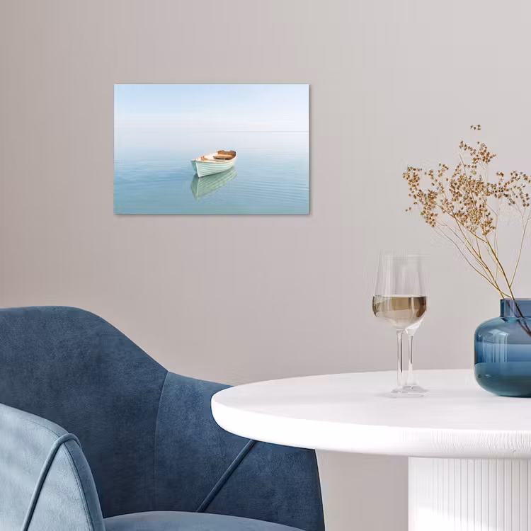 Minimalistisch - Boot - Zee poster papier klein -sfeer3