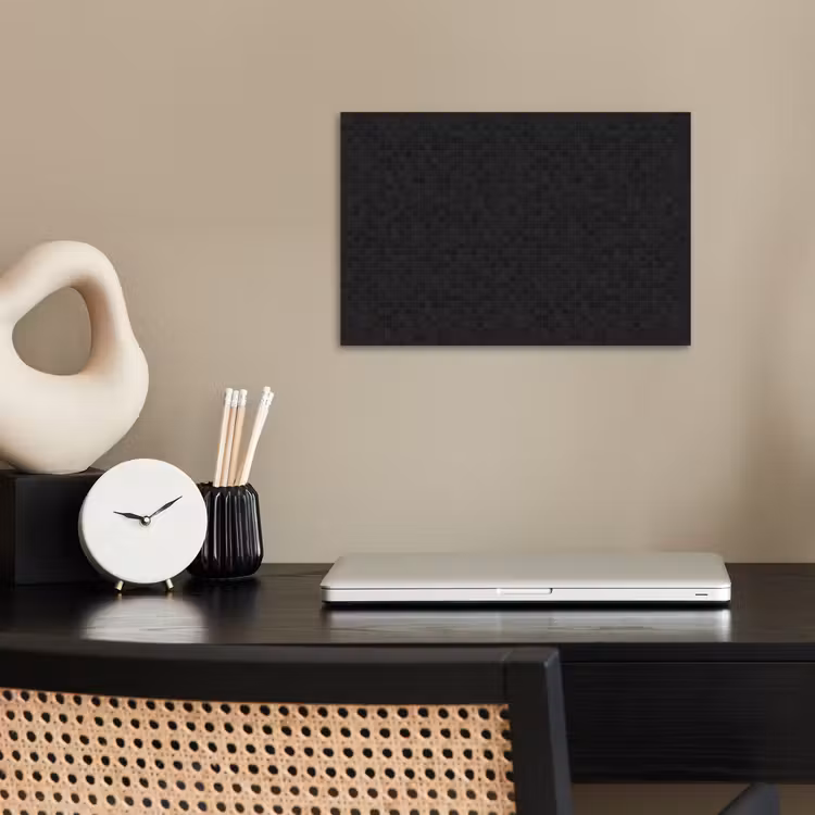 Mozaïek - Patroon - Antraciet - Zwart poster papier klein 62 -sfeer1