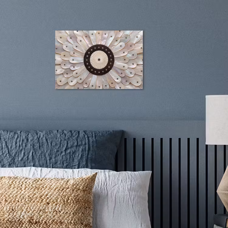 Parelmoer - Patroon - Decoratie - Ambacht - Wit poster papier klein -sfeer2