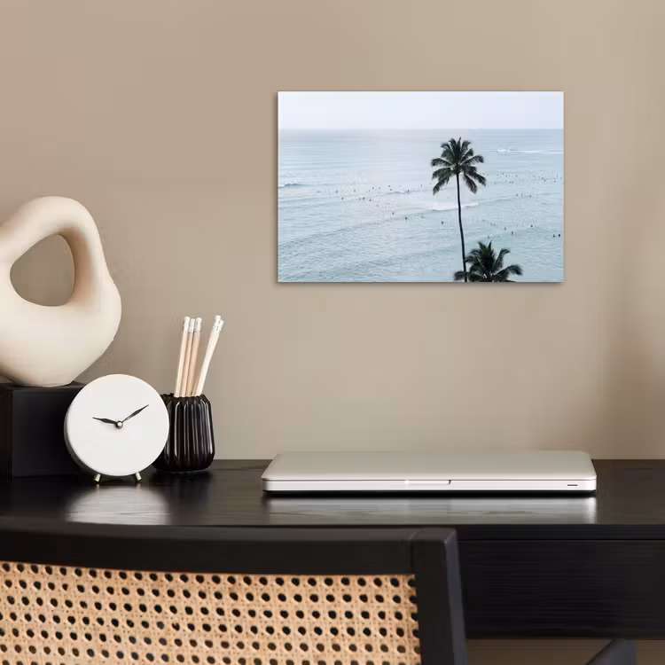 Oceaan - Palmbomen - Surfers poster papier klein -sfeer1