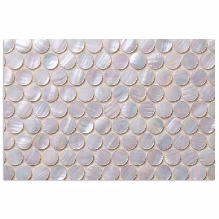 Patroon - Cirkels - Abstract - Modern - Wit poster papier klein -3d