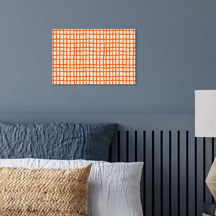 Patroon - Lijnen - Oranje poster papier klein 62 -sfeer2