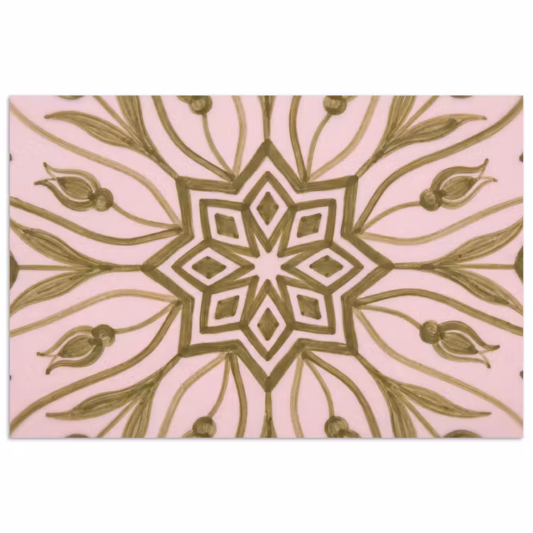 Patroon - Mandala - Decoratie - Abstract - Groen poster papier klein -3d
