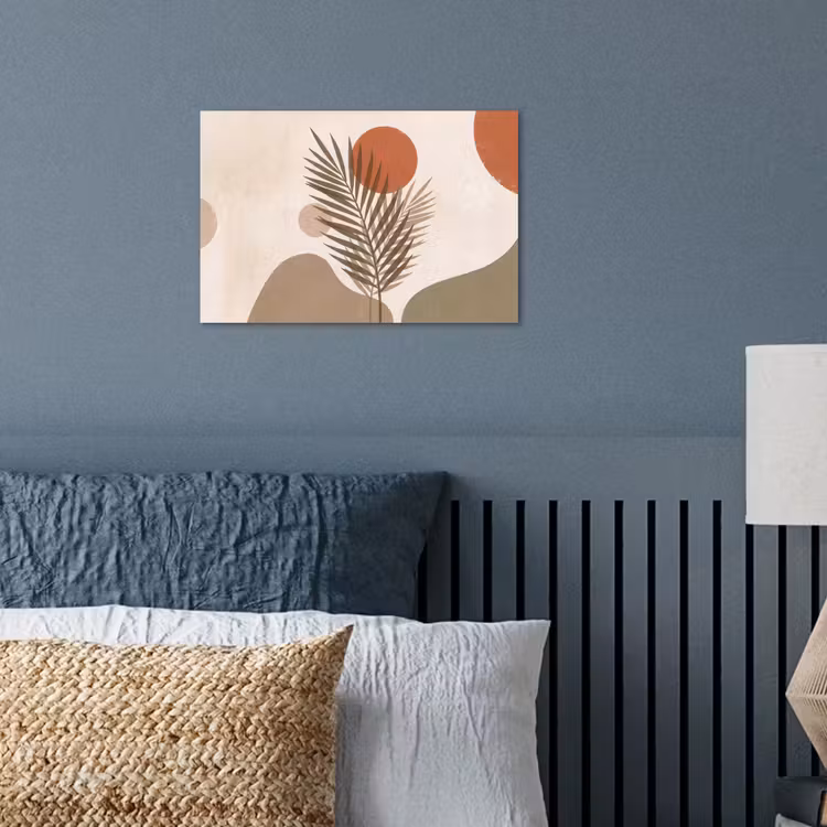 Planten - Bladeren - Abstract - Modern - Beige poster papier klein -sfeer2