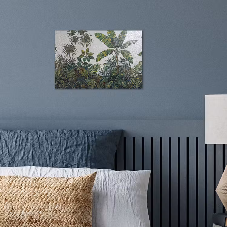 Planten - Tropisch - Mozaïek - Groen - Natuur poster papier klein -sfeer2