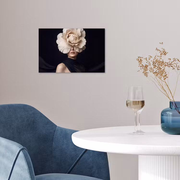 Roos - Tijdloos - Zwart poster papier klein -sfeer3