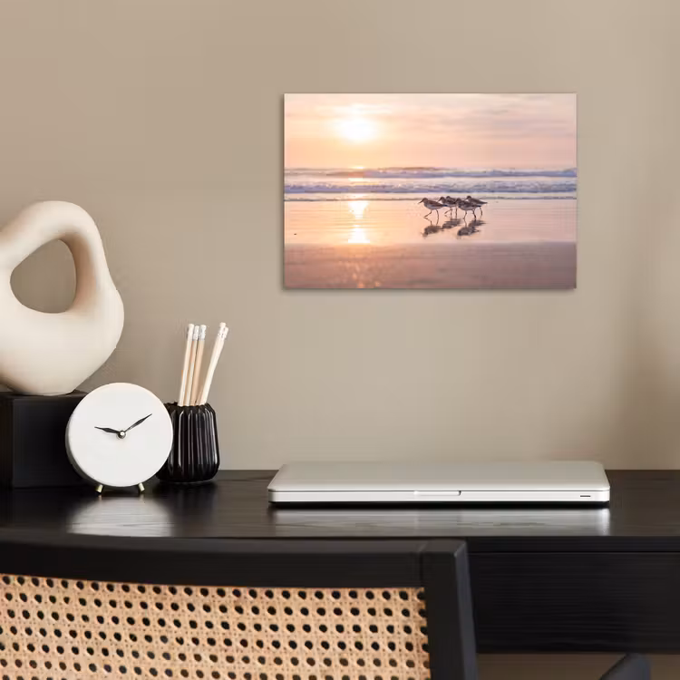 Zee - Vogels - Strand poster papier klein -sfeer1