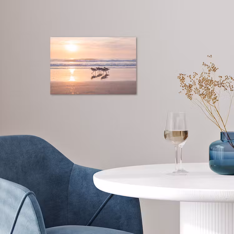 Zee - Vogels - Strand poster papier klein -sfeer3